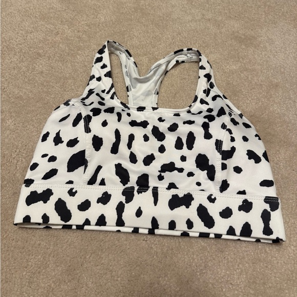 Leop print sports bra and biker shorts set - Picture 3 of 6